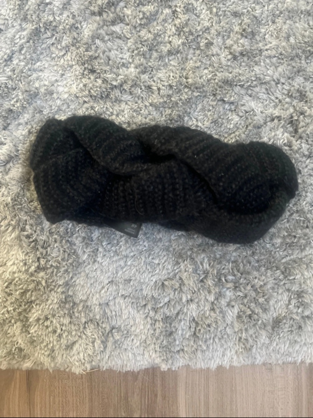 H&M Black Cable Knit Headband